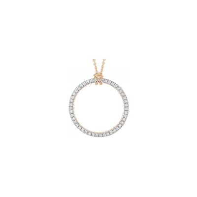 Collier Ginette NY CIRCLES en or rose et diamant