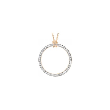 Collier Ginette NY CIRCLES en or rose et diamant