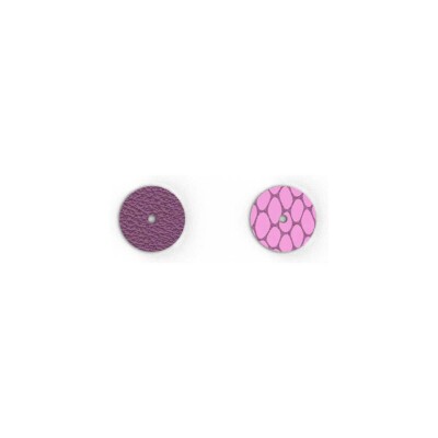 Cuir pour pendentif Les Georgettes Orchidée / Bubble Gum, 16 mm