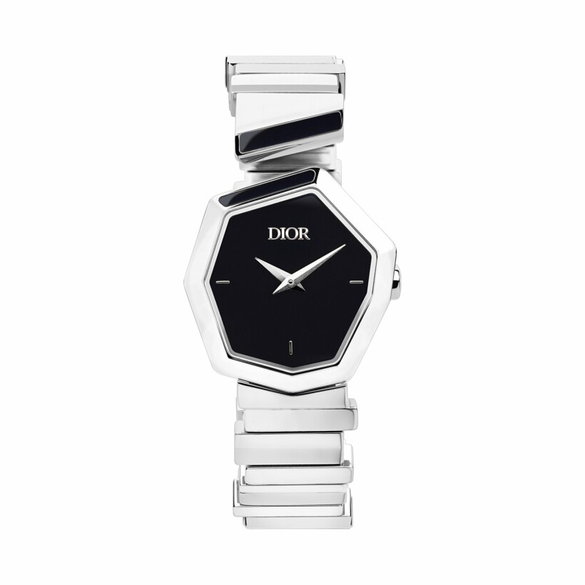 Dior Gem Dior acier et nacre noire 165mm watch