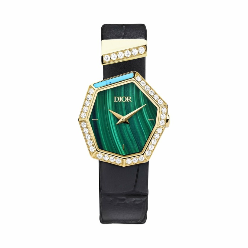 Dior Gem Dior or jaune, diamants et pierres ornementales 165mm watch