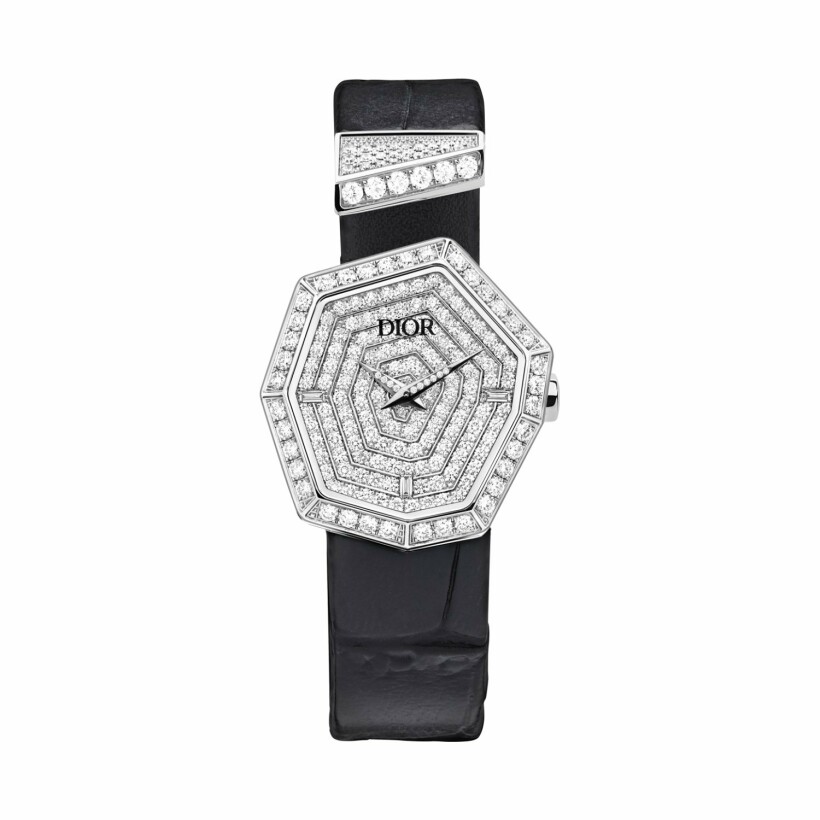 Dior Gem Dior or blanc et diamants 165mm watch