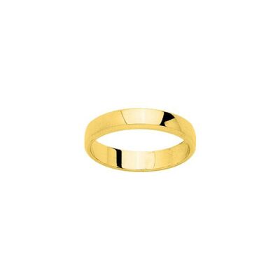 Alliance demi jonc bombée en or jaune, 4mm