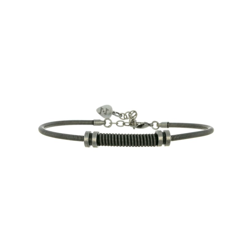 Bracelet Sing a Song corde de basse turn argent vieilli