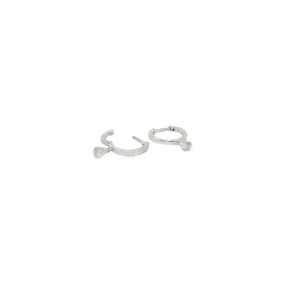 Boucles d'oreilles en or blanc et diamants