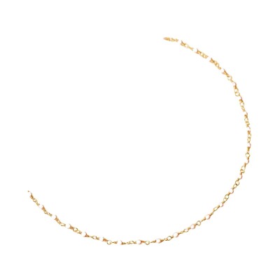 Collier Une A Une en laiton doré et opale