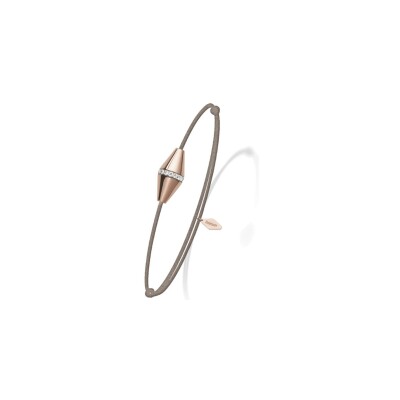 Bracelet cordon Heavenly Celest en or rose et diamants, GM