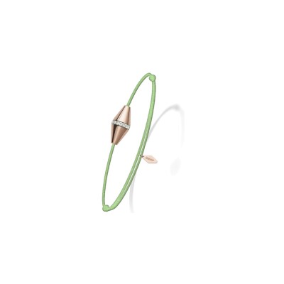 Bracelet cordon Heavenly Celest en or rose et diamants, GM