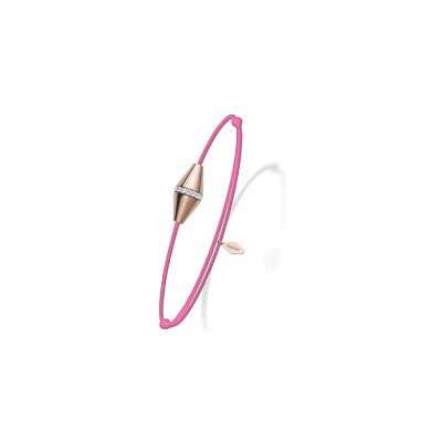 Bracelet cordon Heavenly Celest en or rose et diamants, GM