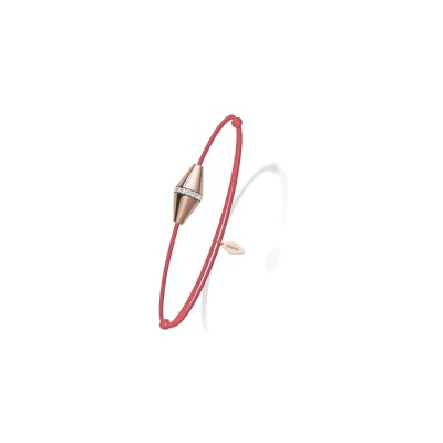 Bracelet cordon Heavenly Celest en or rose et diamants, GM