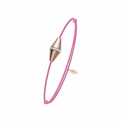 Bracelet cordon rose Heavenly Celest en or rose et diamants, GM