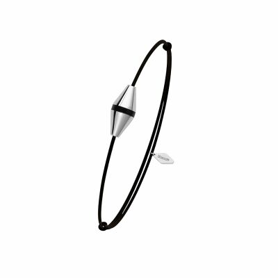 Bracelet cordon Heavenly Celest en or blanc et onyx, GM