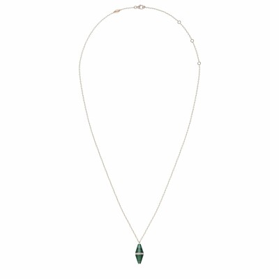 Pendentif Heavenly Celest en or rose, diamants et malachite, GM