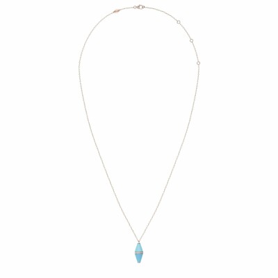 Pendentif Heavenly Celest en or rose, diamants et turquoise, GM