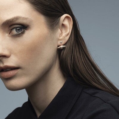 Boucles d'oreilles Heavenly Celest en or rose et diamants, GM