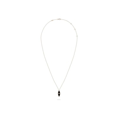 Collier Heavenly Celest en or rose, diamants et onyx, GM