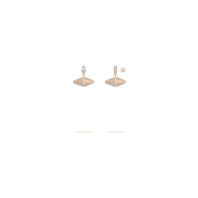 Boucles d'oreilles Heavenly Celest en or rose et diamants, PM