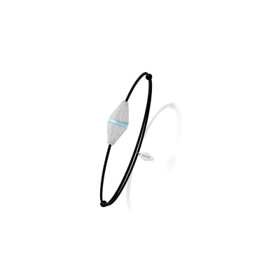 Bracelet Heavenly Celest en platine et turquoise, XL