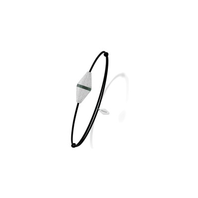 Bracelet Heavenly Celest en or blanc et malachite, XL