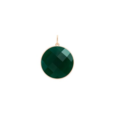 Charm Ginette NY EVER en or rose et agate verte
