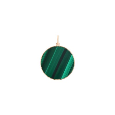 Charm Ginette NY CHARMS en or rose et malachite