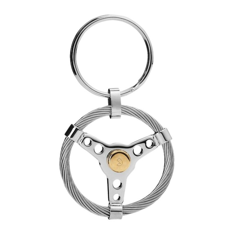 Porte clés Jourdan Bijoux Dream en acier, plaqué or jaune