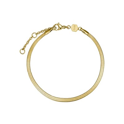 Coffret de montre Cluse Minuit Watch Mesh, White & Flat Snake Bracelet, Gold Colour