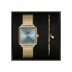 Coffret de montre Cluse La Tétragone Mesh Watch & Chain Bracelet, Gold Colour