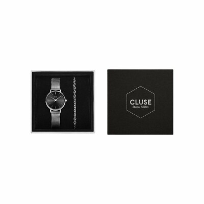 Coffret Cluse Boho Chic Petite Mesh CG10501 avec un bracelet en argent