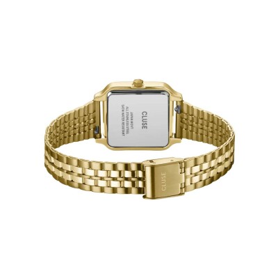 Coffret de montre Cluse Gracieuse Petite Watch Steel, Black & Twisted Snake Bracelet, Gold Colour