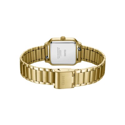 Coffret de montre Cluse Gracieuse Petite Watch Steel, Dark Cherry & Braided Snake Bracelet, Gold Colour
