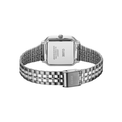 Coffret de montre Cluse Gracieuse Watch Steel, White & Élevé Tennis Bracelet, Silver Colour