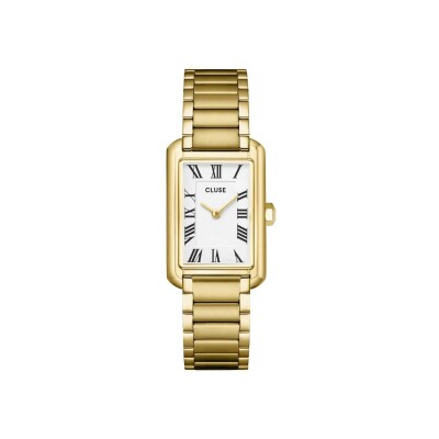 Coffret de montre Cluse Belisenna Watch Steel, White & Pearl Chain Bracelet, Gold Colour
