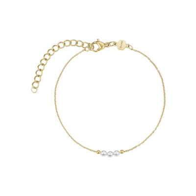 Coffret de montre Cluse Belisenna Watch Steel, White & Pearl Chain Bracelet, Gold Colour