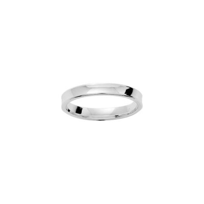 Alliance concave confort en or blanc