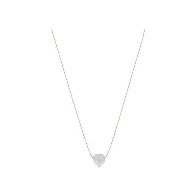 Collier Une A Une Goutte en laiton doré et cristal de roche