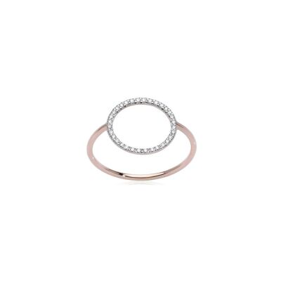 Bague Burato Solitaire en or rose et diamants