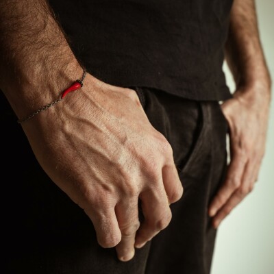 Bracelet corne Mano J en titane