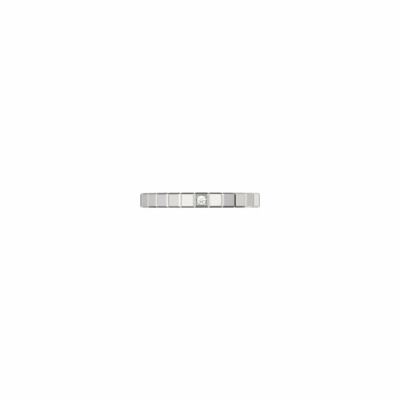 Bague Chopard Ice Cube Pure en or blanc et diamant, taille 51