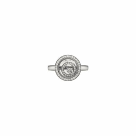 Bague Chopard Happy Spirit en or blanc et diamants, taille 53