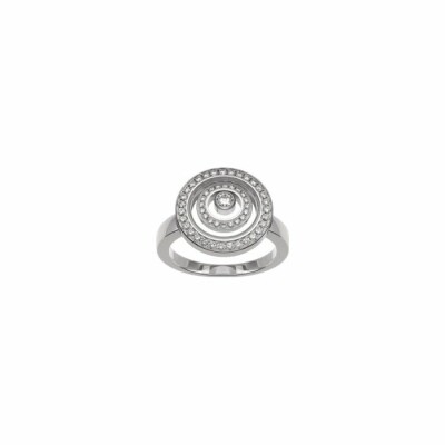 Bague Chopard Happy Spirit en or blanc et diamants, taille 53