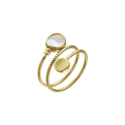Bague Chimento Armillas Glow Caleido en or jaune et nacre