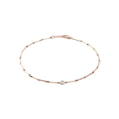 Bracelet Chimento Bamboo Diamond en or rose et diamant, 18.5cm