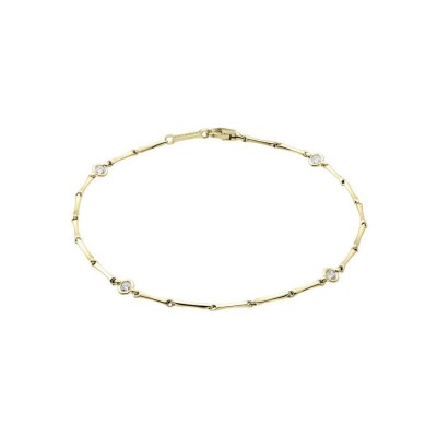 Bracelet Chimento Bamboo Diamond en or jaune et diamant, 18.5cm