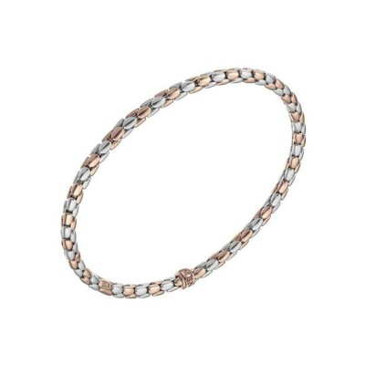 Bracelet Chimento Stretch Spring en or rose et or blanc, 19cm