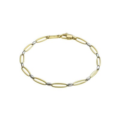 Bracelet Chimento Accenti en or jaune et or blanc, 18cm