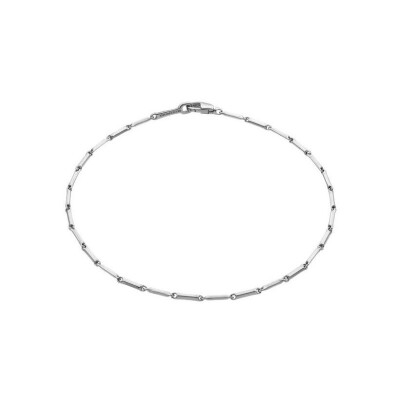 Bracelet Chimento Bamboo Classic en or blanc, 18.5cm