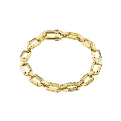Bracelet Chimento Link Sunrise en or jaune et diamant, 18cm