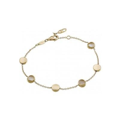 Bracelet Chimento Armillas Glow Caleido en or jaune et nacre, 19cm