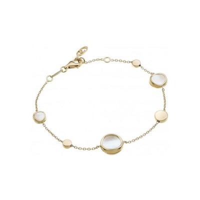 Bracelet Chimento Armillas Glow Caleido en or jaune et nacre, 19cm